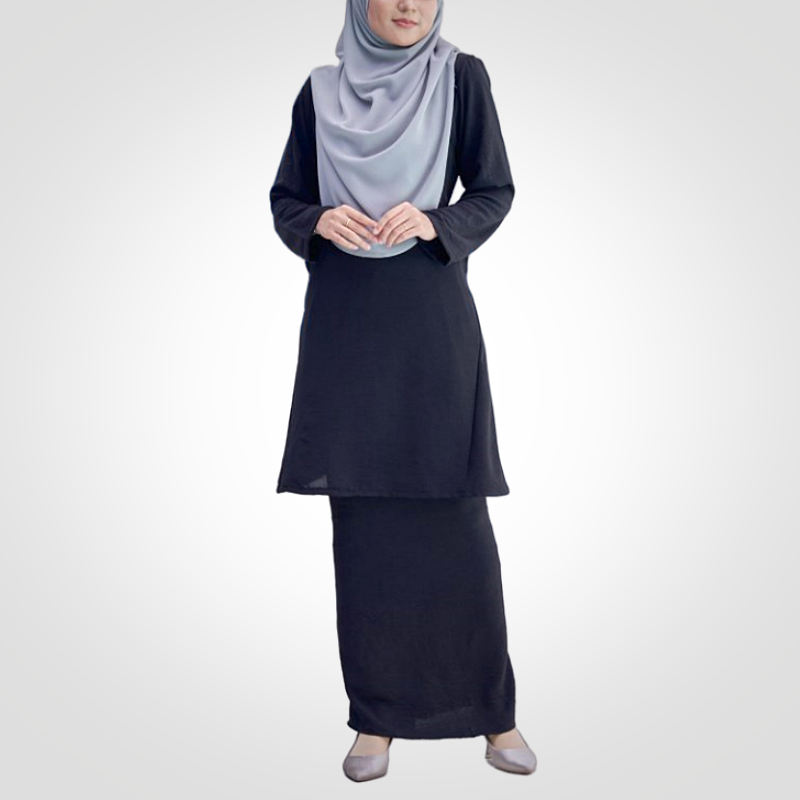 SIPO Modern Muslimah Dress for Women Customizable Eid Malay Muslimah Pahang Kurung Style Made from Polyester Fiber