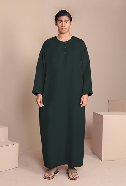 SIPO Islamic Men Jubah Muslimah Lelaki Muslim Dress Modest Wear Jubah Al Haramain Arabic Thobe