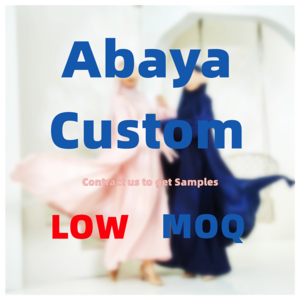 OEM ODM Clothing Manufacture Custom Abaya Low MOQ High Quality Clothing Dubai Qatar Abayas Designs Muslim Open Abaya