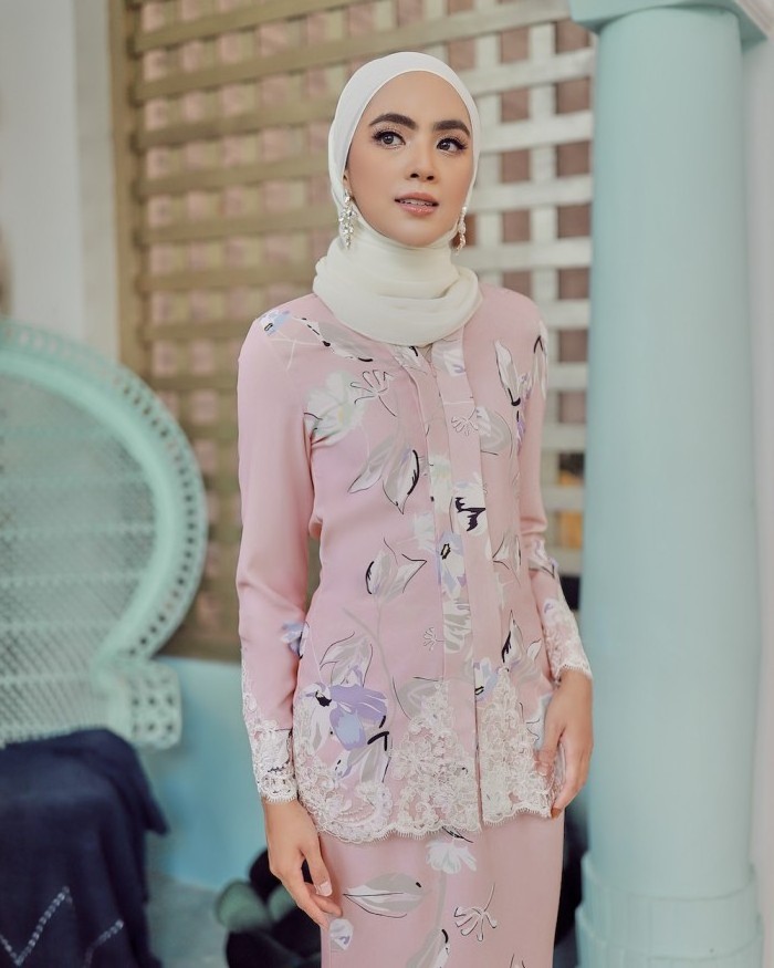 SIPO Malaysia Contoh Bju Kebaya Baju Kurung Muslim Women Crepe Dress Long Sleeves with Embroidery Sequin Lace Gambar Baju Kebaya