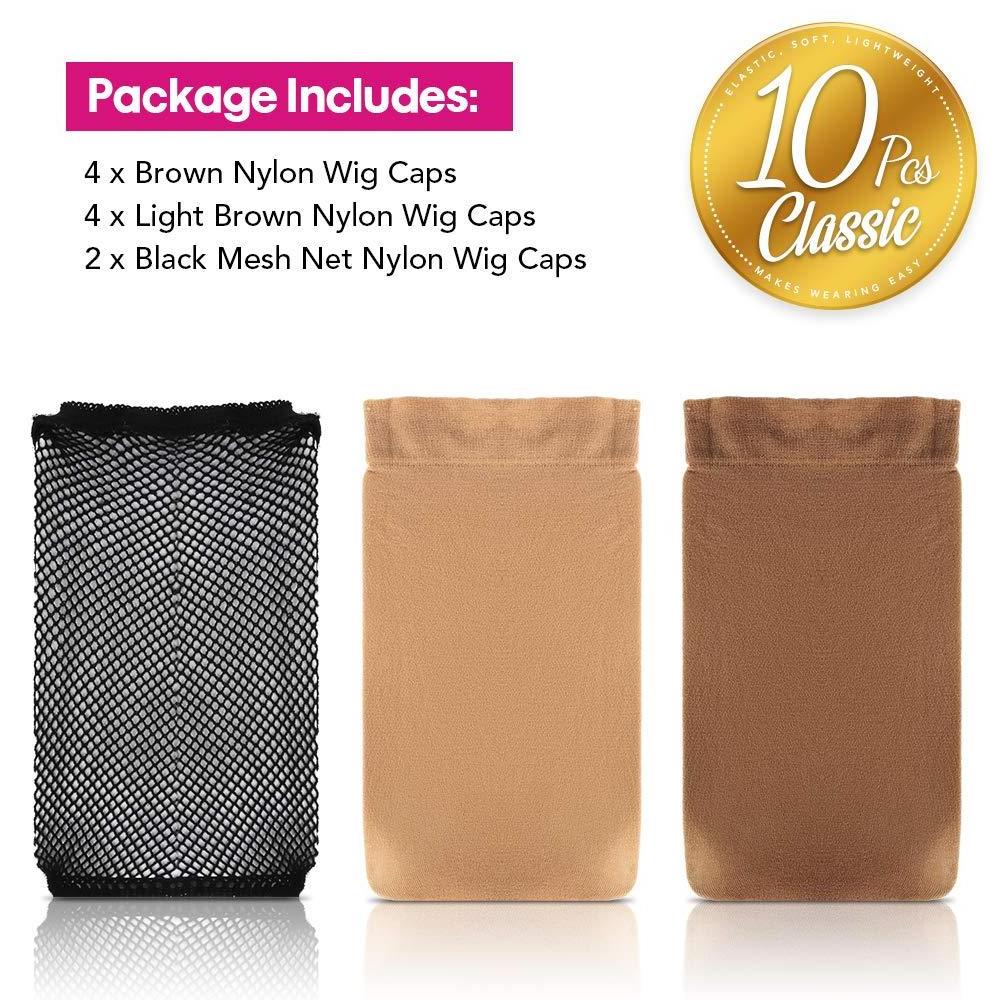 Wholesale Stretchy Close End Wig Caps Stocking Hair Nets Dome weaving nylon wig liner cap For Black Women