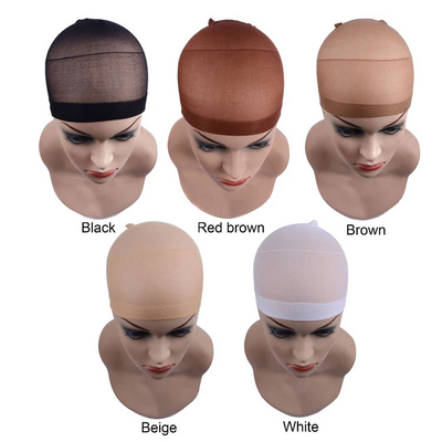 Wholesale Stretchy Close End Wig Caps Stocking Hair Nets Dome weaving nylon wig liner cap For Black Women