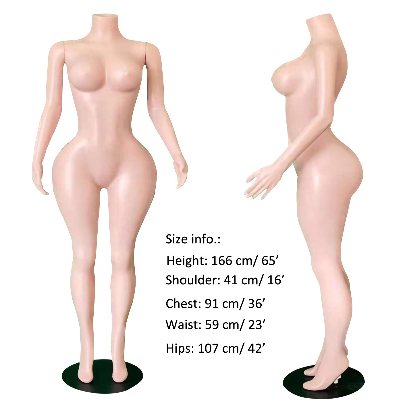 curvy female full body BBL mannequin sexy girl plus size big bust ass manikin swimsuit Bikini panties beachwear mannequin