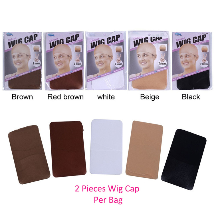 Wholesale Stretchy Close End Wig Caps Stocking Hair Nets Dome weaving nylon wig liner cap For Black Women