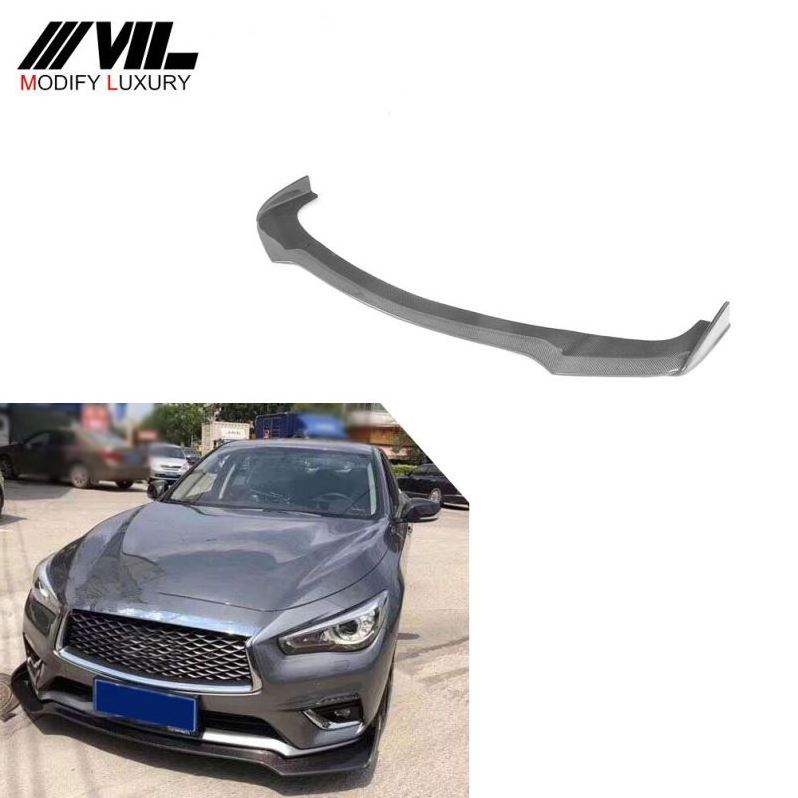 Q50 Carbon Fiber Front Chin Lip Spoiler  for Infiniti Q50 Base Sedan 4-Door 2018