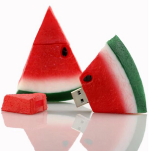 Factory Personalized Custom Watermelon Shape USB 2.0 Rubber PVC 128gb usb Flash Drive 64gb 32gb 16gb 8gb 4gb USB Flash Drives