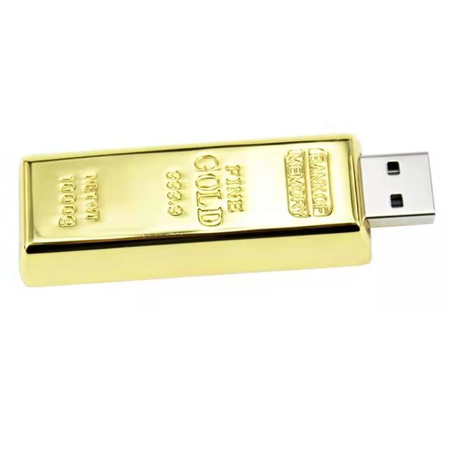 Gold Metal Bar 1GB 2GB 4GB 8GB 16GB USB 2.0 Flash Drive  32GB 64GB USB 3.0 8tb usb flash drive 128gb U Disk for wedding gift