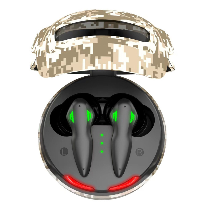 Factory wholesale Computer gaming accessoriestws earbuds H03 True Wireless Stereo Camouflage helmet earphones & headsets