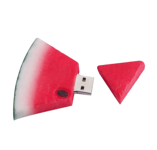 Factory Personalized Custom Watermelon Shape USB 2.0 Rubber PVC 128gb usb Flash Drive 64gb 32gb 16gb 8gb 4gb USB Flash Drives