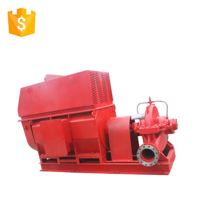 high volume low pressure fire electric double suction horizontal split case water pumps