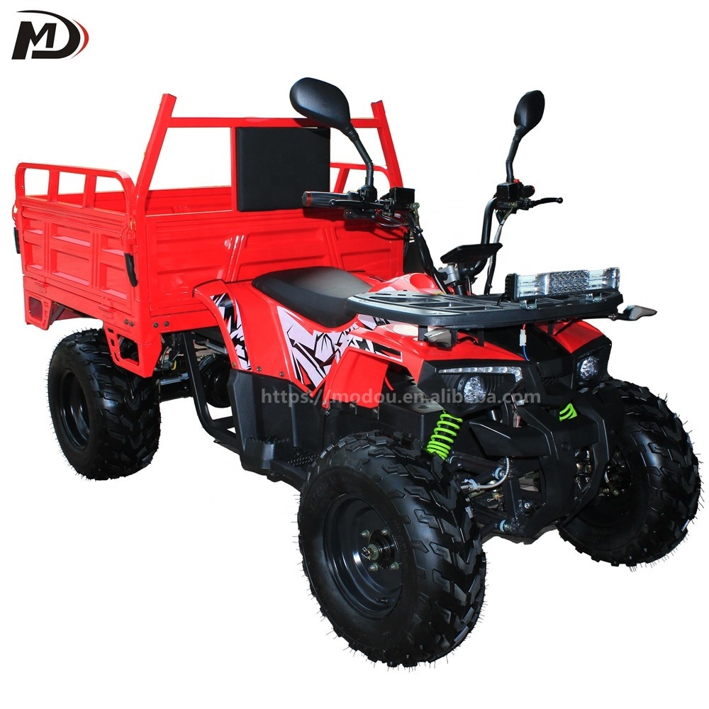 Manufacture 72v 1500w Electric  ATV Farm Equipment Electric 4 Wheeler Tipping Trailer Quad