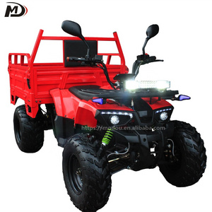 Manufacture 72v 1500w Electric  ATV Farm Equipment Electric 4 Wheeler Tipping Trailer Quad