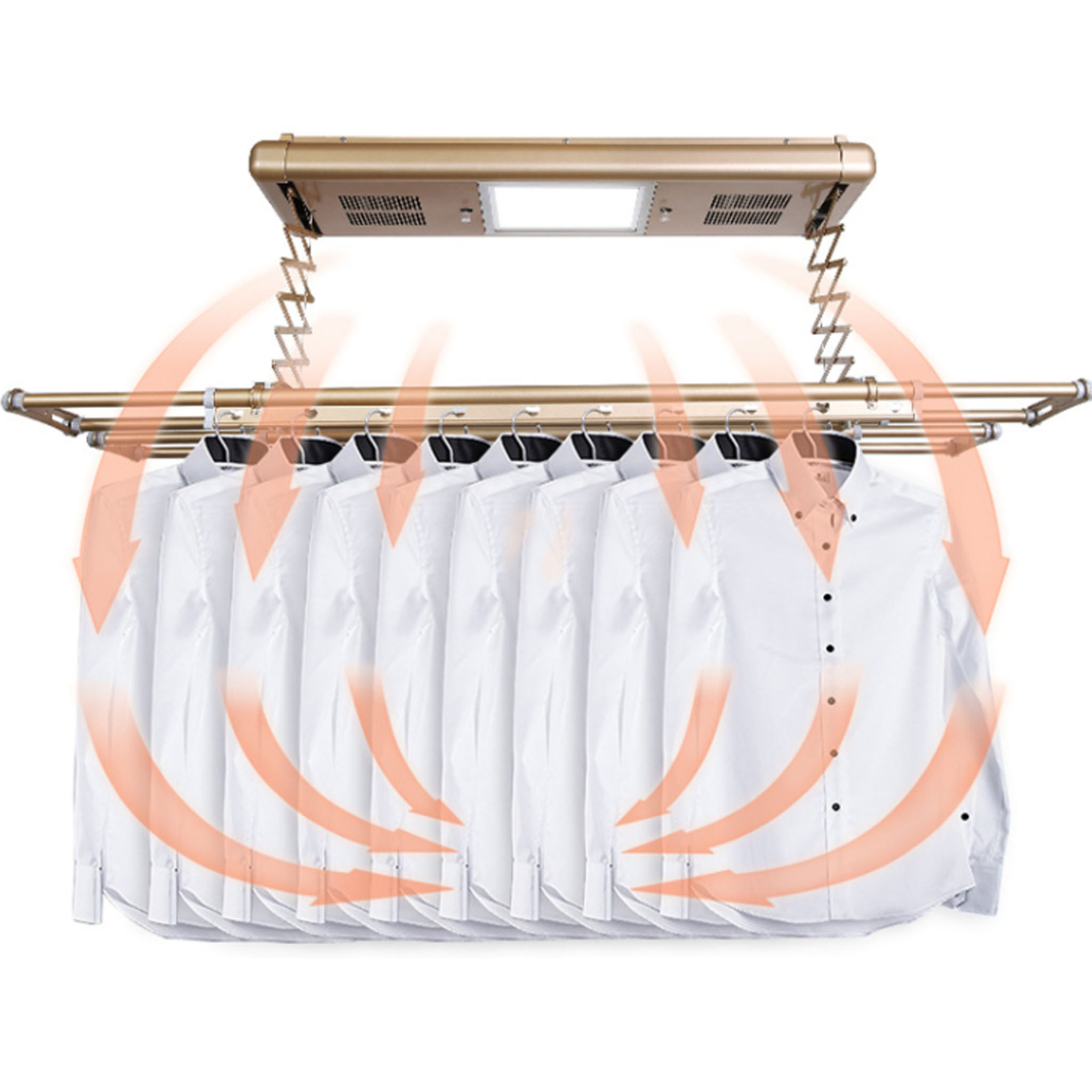 Electric retractable ceiling clothes dryer rack hot sale clothes drying rack hanger with UV sterilization