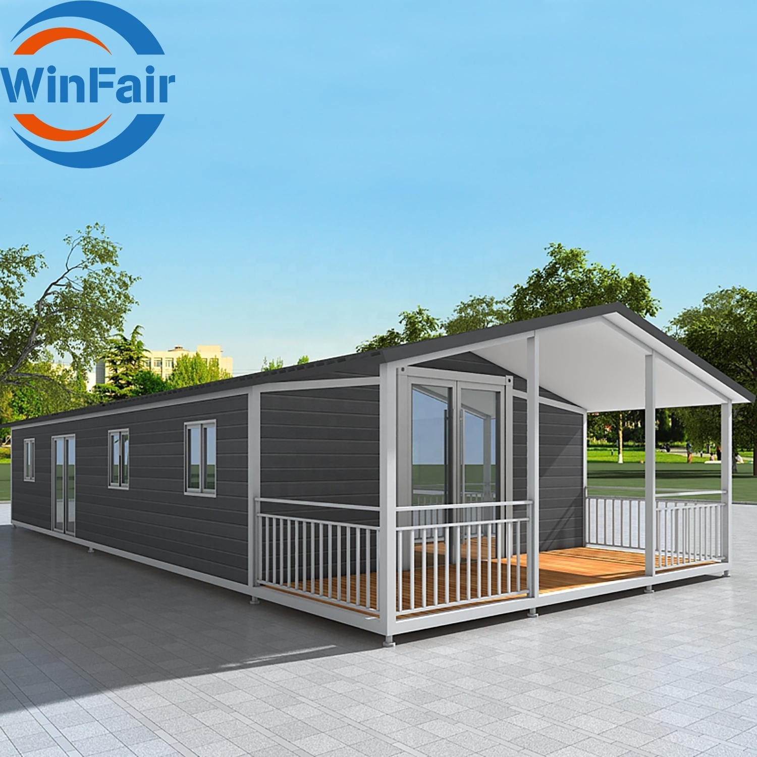 WinFair 40 Ft Feet 3 Bed Mobile Expandable Living Container Prefab Tiny Homes House 3 Bedroom 40Ft Modelar House