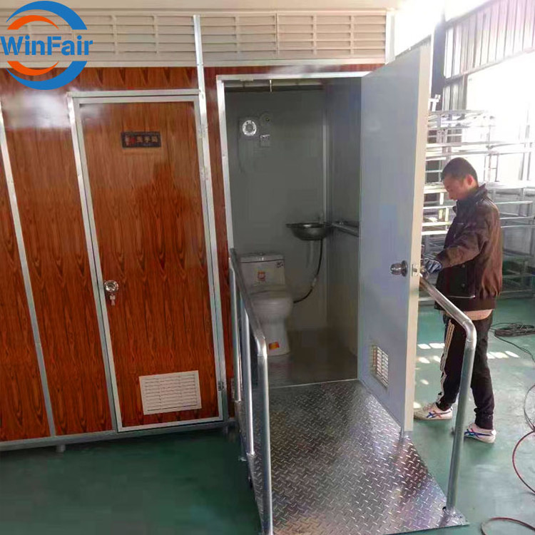 WinFair Support Adults Elderly Detachable Prefabricated Disabled Handicap Portable Outdoor Prefab Mobile Disable Toilet