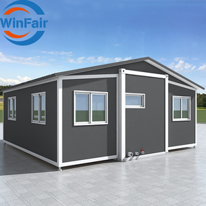 WinFair 20Ft Tiny Foldable House 2 Bedroom Mobile Expandable Living Luxury Container Prefab Modulair House With Bathroom