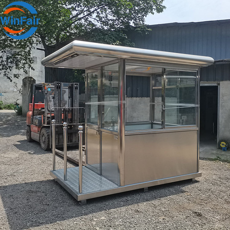 WinFair Portable Prefab Outdoor Mini Guard Tiny House Small Toll Booth Cabin Mobile Prefabricated Sentry Box Kiosk