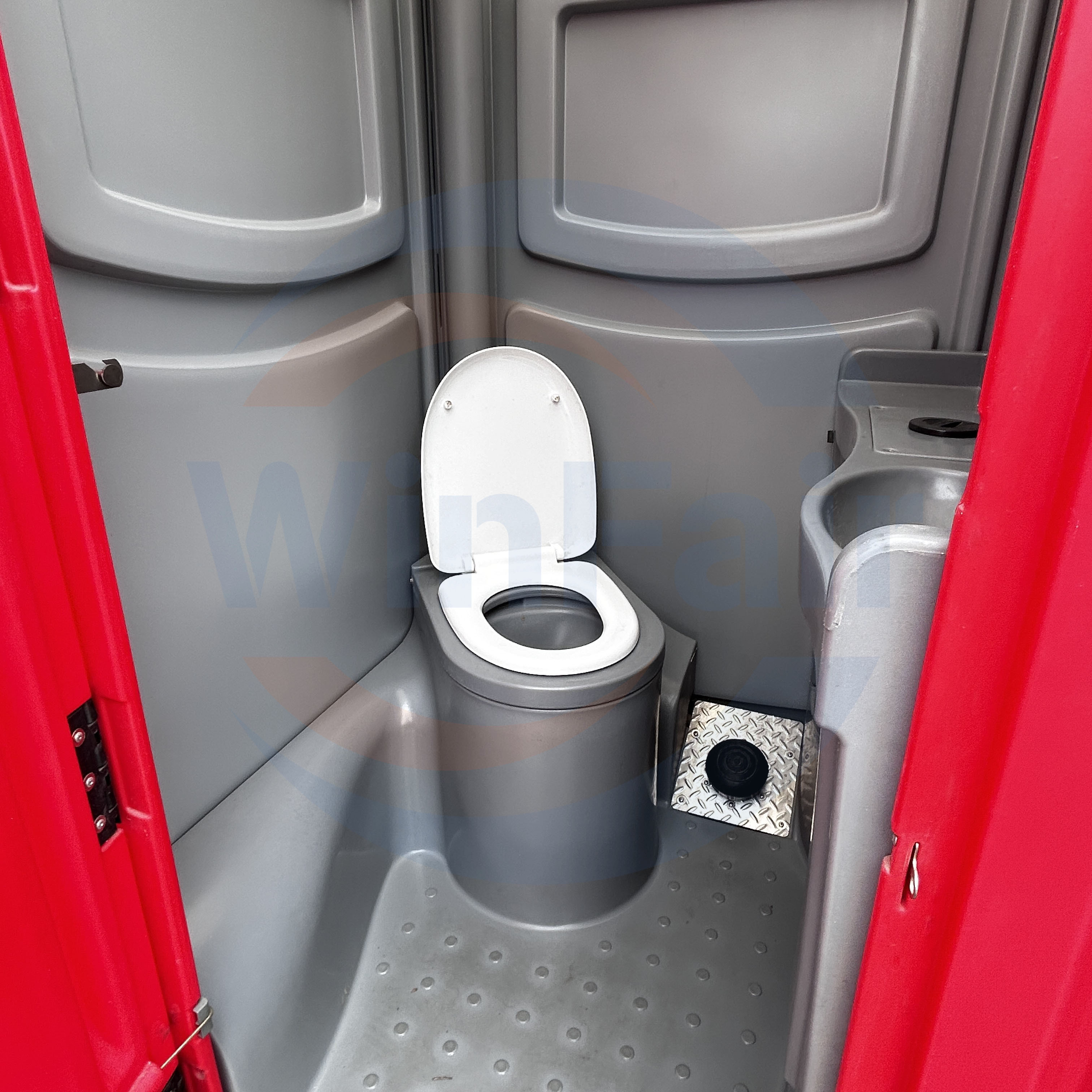 WinFair Luxury Mobiele Bathroom With Shower Construction Site Cabin Vip Site Rental hdpe Portable Outhouse Mobile Plastic Toilet