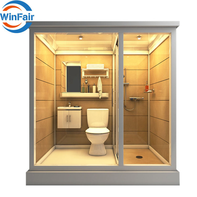 WinFair Bath Room Pod Luxury Module Kit Bathroom Prefab Bathroom Unit Multi-Functional And Toilet Combos Shower Rooms