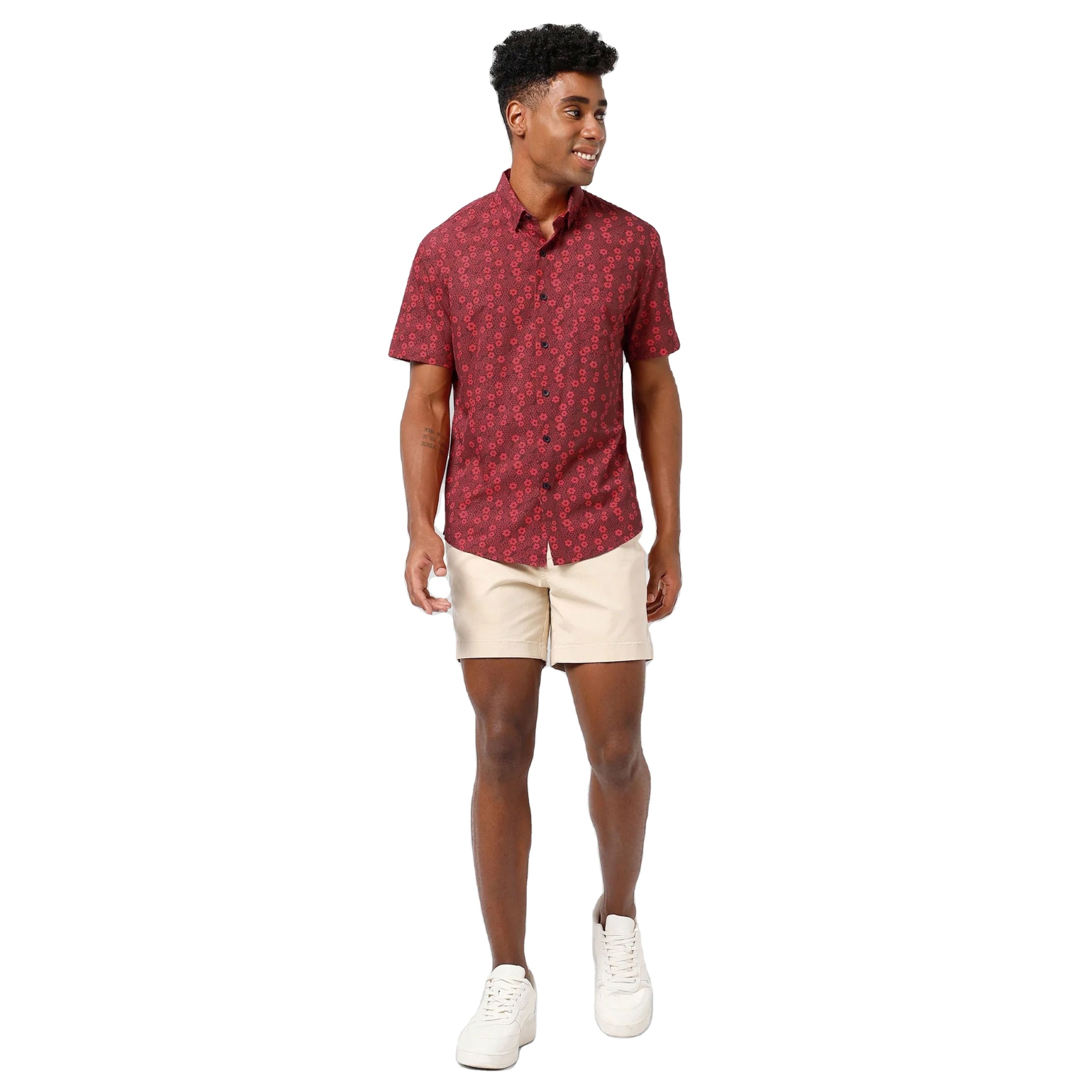 Relaxed-Fit Cabana Button-Down Shirt for Men - Soft and Breathable Fabric, Ideal for Outdoor Barbecues and Casual Gatherings