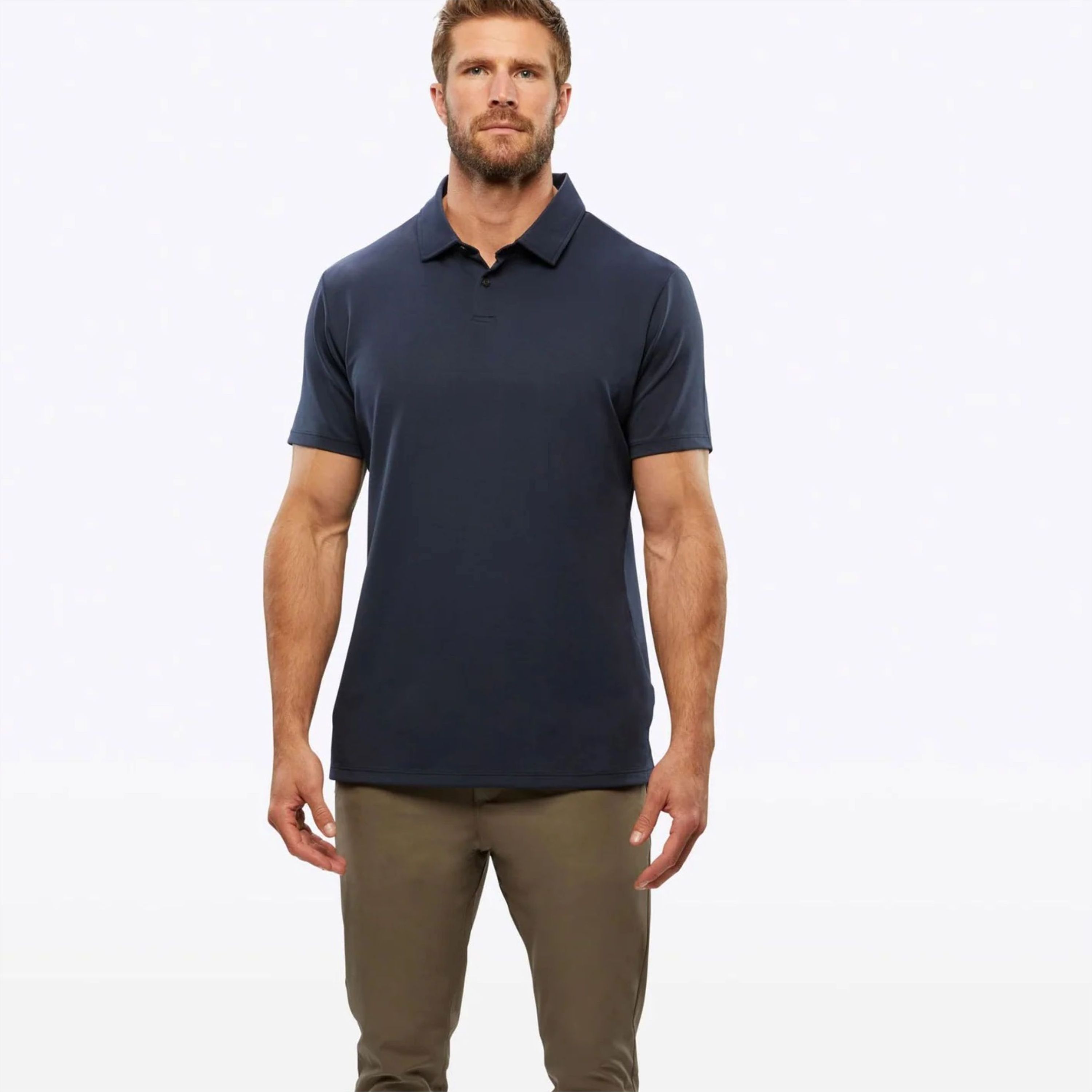 Classic Style Curved Hem Polo Shirt for Men - Lightweight, Quick-Dry Fabric, Ideal for Golf and Tennis, Available in Plus Sizes