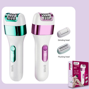 Moehair 3 in 1 Electric Razor Hair Remover Rechargeable Callous Remover Cordless Epilator Hair Removal Epilator for Women