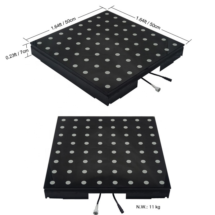 New design disco lighted up wedding seamless led star video dance floor tiles mat with ipad control for sale