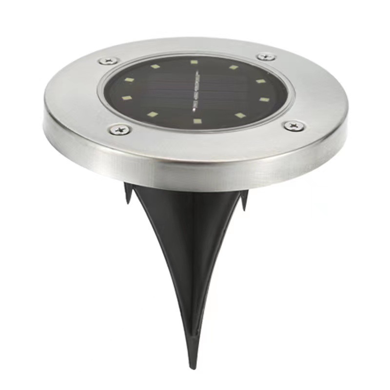 Outdoor Warm White Waterproof Smart Lawn Terrace Solar Disc Ground Light For Patio