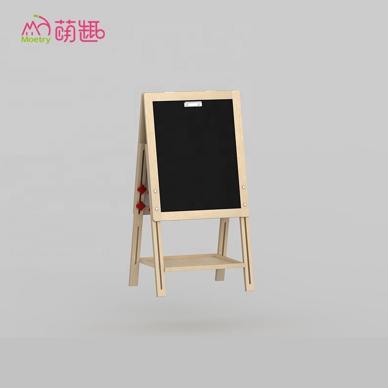 Moetry Preschool Art Room Furniture Set Solid Wood Easel Kids Art Room Supply