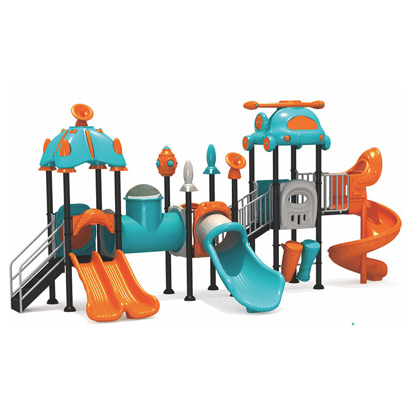 Hot Sale Swing and Slide Plastic Outside Playground Medium Sized for Preschool Kids