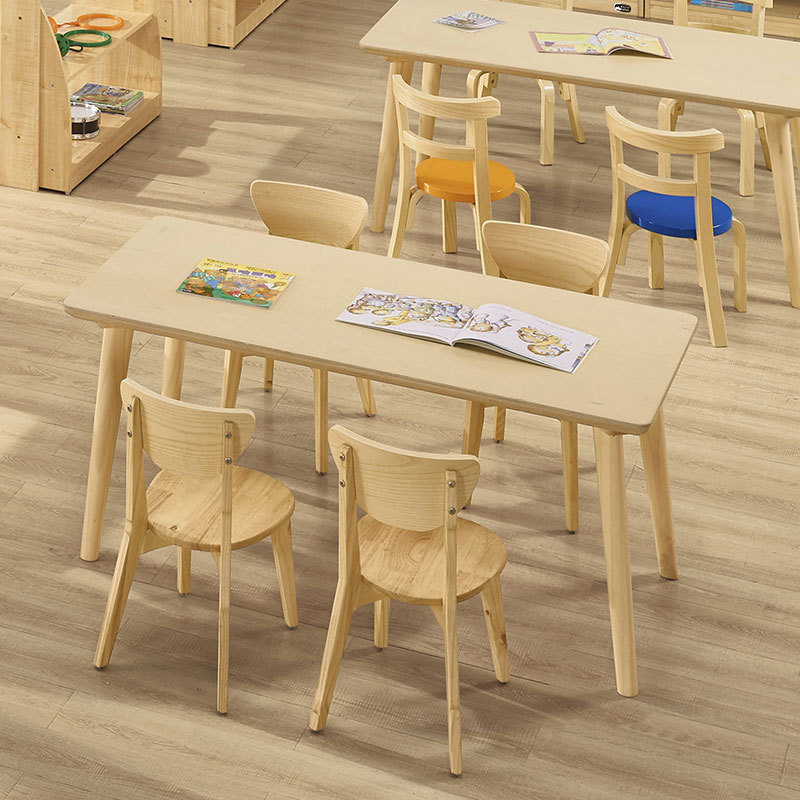 Wooden Preschool Tables and Chairs Daycare Nursery School Classroom Furniture