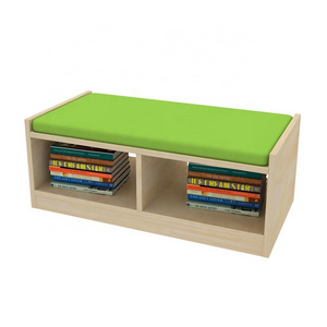 Moetry Awesome Reading Bench with Storage Kids Library Furniture for Preschool Reading Nook