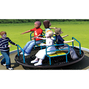 Moetry Galganized Steel Kids Playground Roundabout Spinning Play Equipment Merry Go Round Bench for Park