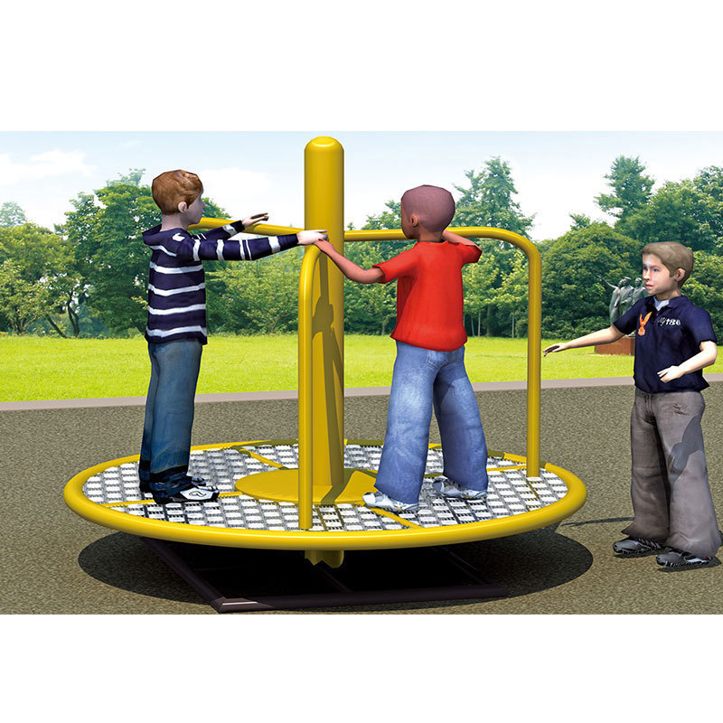 Moetry Galganized Steel Kids Playground Roundabout Spinning Play Equipment Merry Go Round Bench for Park