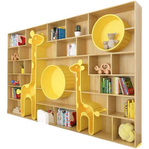 Moetry Custom Design Animal Themed Bookshelf Kids Library Furniture Bookcase for Kindergarten School