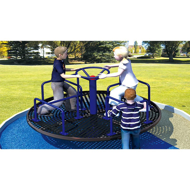 Moetry Galganized Steel Kids Playground Roundabout Spinning Play Equipment Merry Go Round Bench for Park