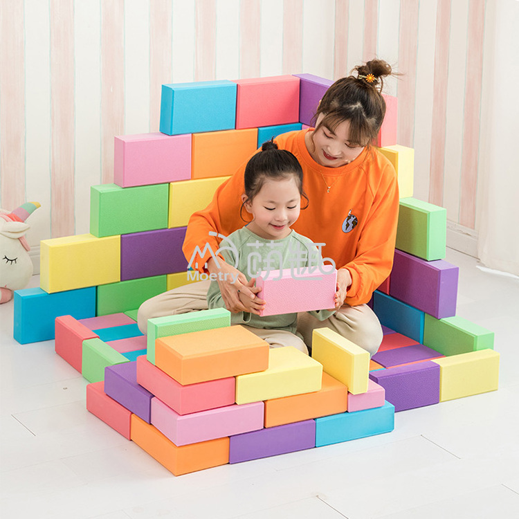 Moetry Large EVA Brick Block Toy Foam Building Blocks for Preschool Kids Soft Building Block Set yoga brick