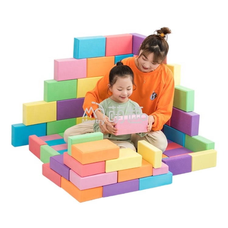 Moetry Large EVA Brick Block Toy Foam Building Blocks for Preschool Kids Soft Building Block Set yoga brick