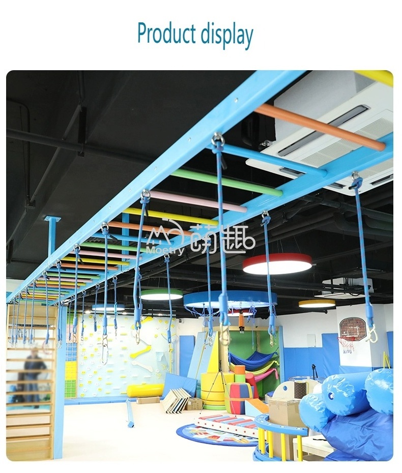 Moetry Sensory Equipment Wall Mount Metal Monkey Bar for Special Needs Children Occupational Therapy Design Stall Bar