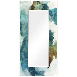 Blue Sky Rectangular Mirror Free Floating Acrylic Printed Tempered Glass wall mirrors modern home decor living room mirror