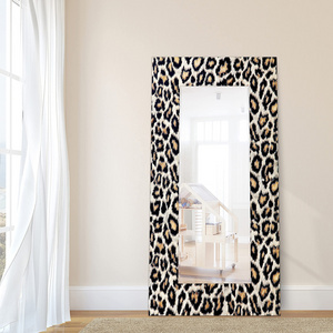 Leopard Tempered Glass Clear large long mirrors decor wall makeup vanity mirror floor mirror for luxury living room