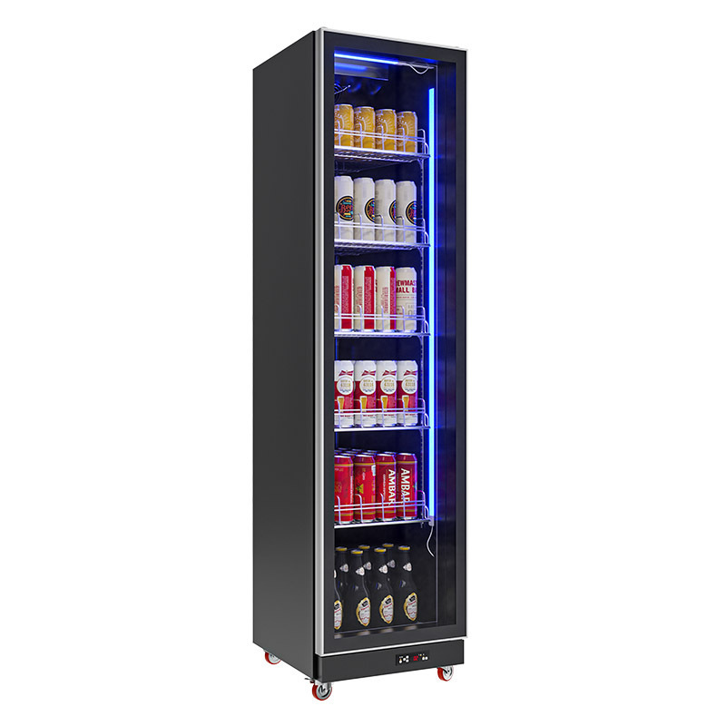 Single door red bull beverage fridge display refrigerators refrigeration equipment display cooler for store