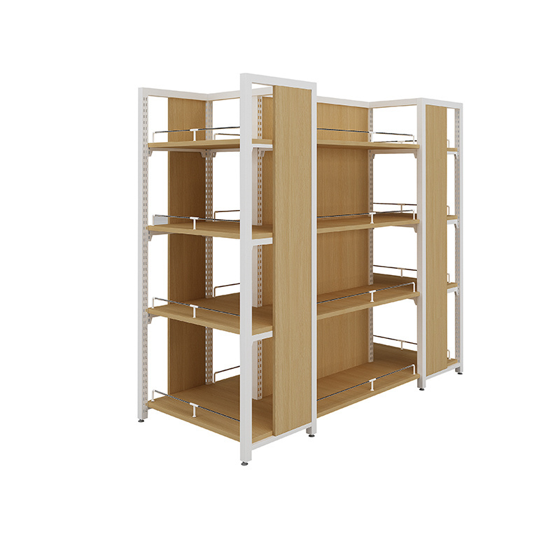 Customized Floor Retail Display Stand Wooden Display Shelf for Shampoo In Supermarkets Wood Retail Display Racks