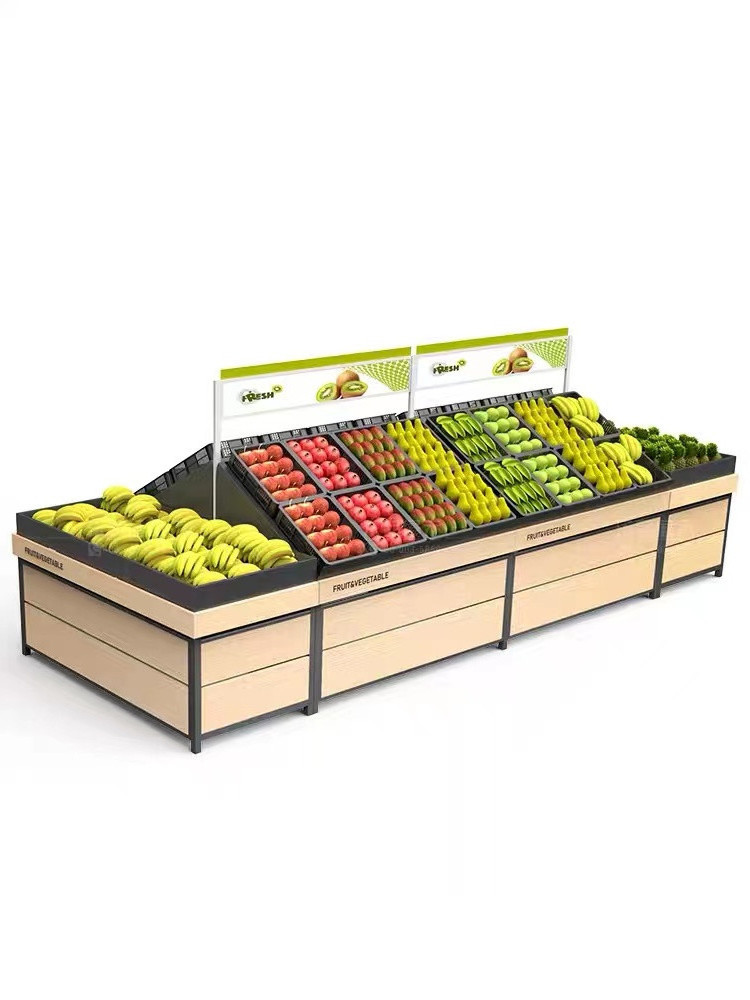 Most popular fruit vegetable stand basket market basket storage display  stand for fruit vegetable shop