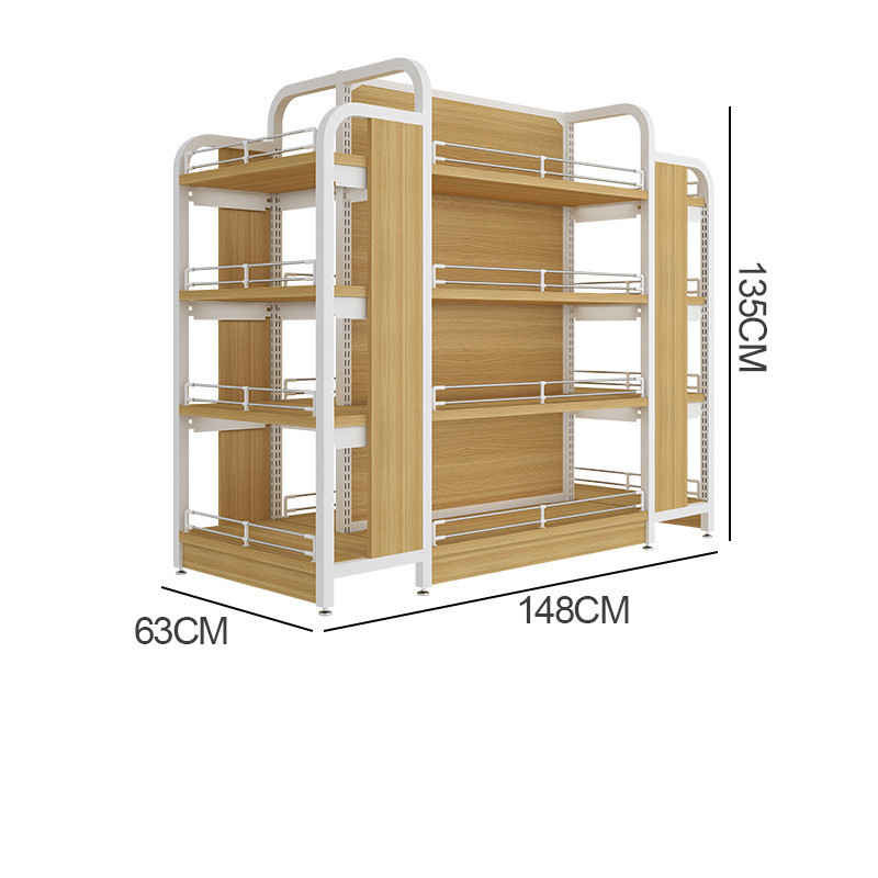 Commercial retail shelves tilted gondola shelving for grocery store/pet shop/snack shop