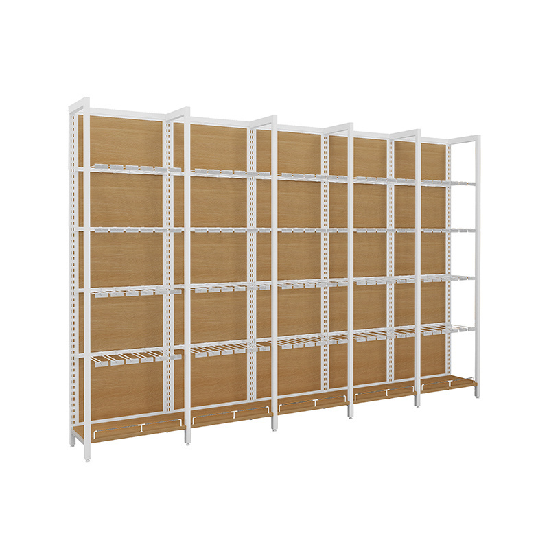 Customized Floor Retail Display Stand Wooden Display Shelf for Shampoo In Supermarkets Wood Retail Display Racks