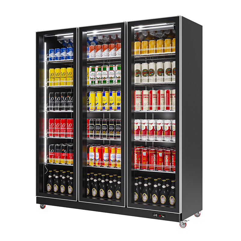 Commercial supermarket refrigerator equipement transparent glass door refrigerator with display soft drink refrigerator fridge