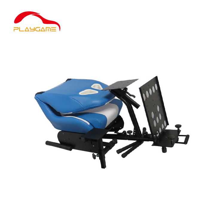 Blue Real Racing Seat Driving Simulator Cockpit Gaming Chair with TV Mount