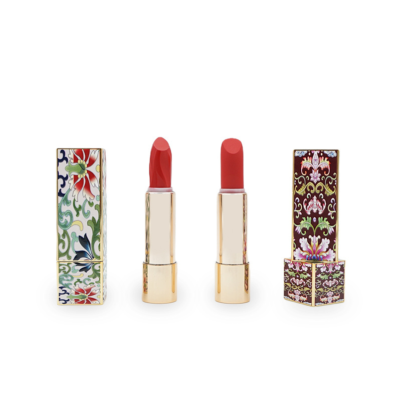 Chinese Carving Lips Beauty Makeup Natural Pigment Private Label Moisturizing Red Matte Lipstick