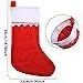 12 Pack Red Felt Christmas Stockings Bulk 15